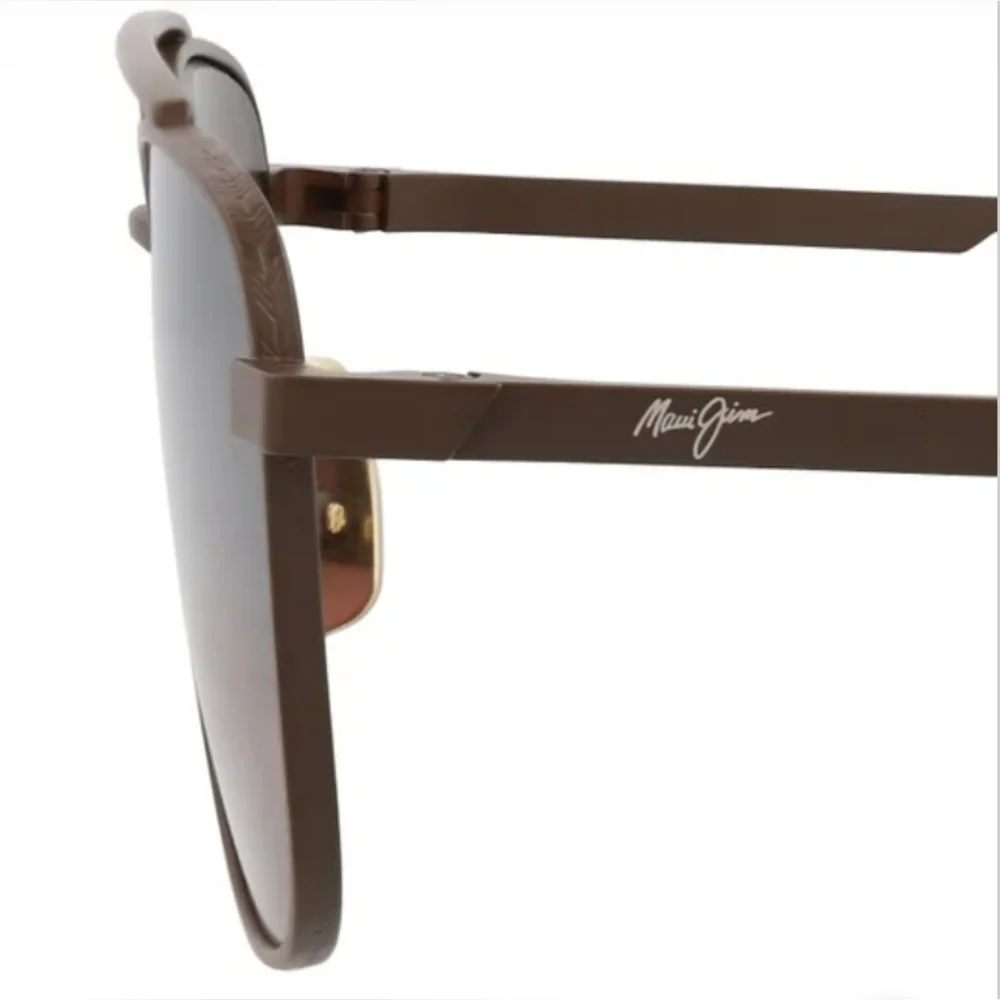 NEW! Maui Jim Kahana RS6401 Unisex Brown Rose Polarized Sunglasses Titanium NWT!